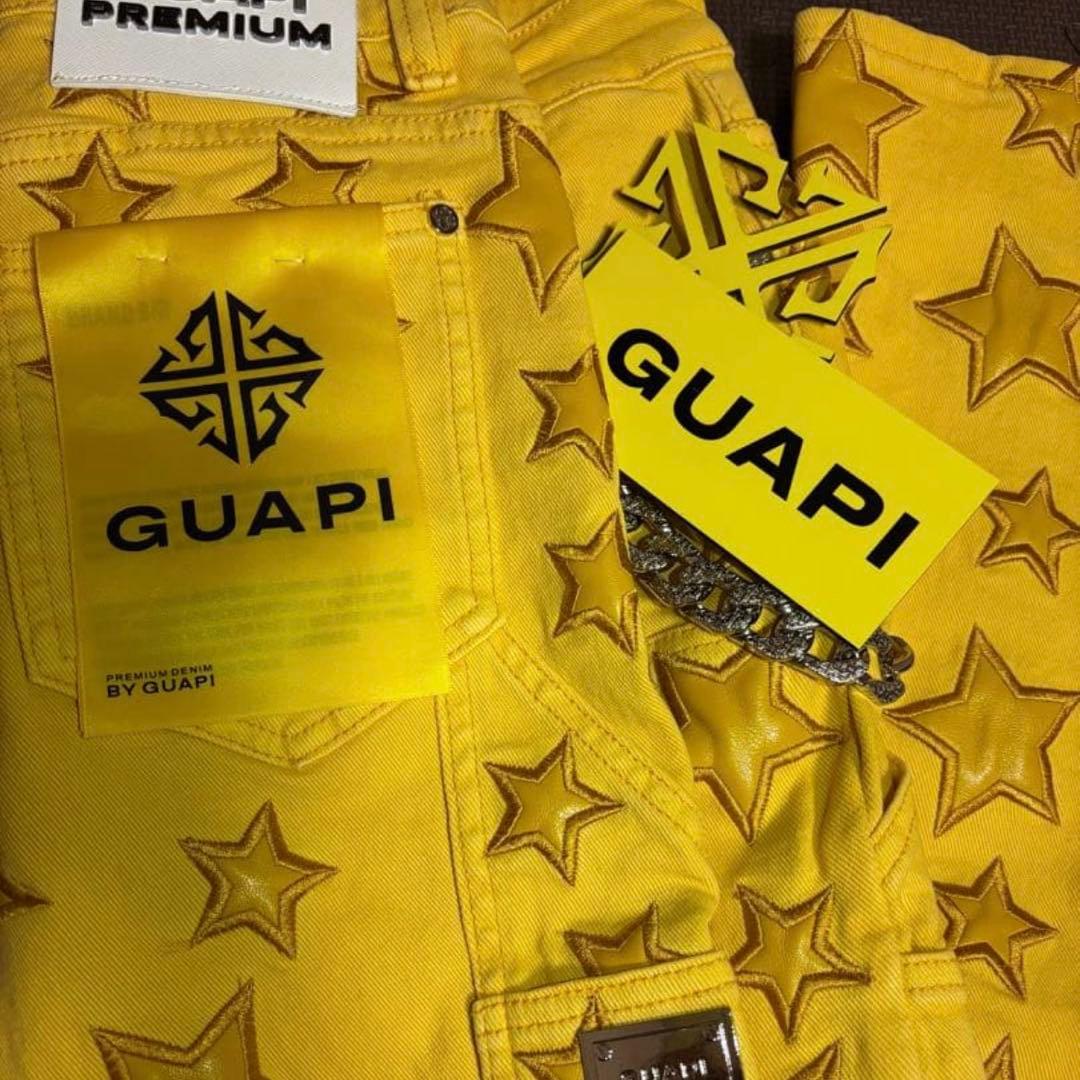 激レア GUAPI PREMIUM 正規品 即完売 星柄イエローフレア - メルカリ