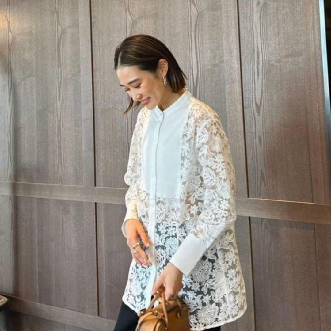 ELLIE スタンドカラーシャツ スタンドカラーブラウス【BLUE】 – ELLIE