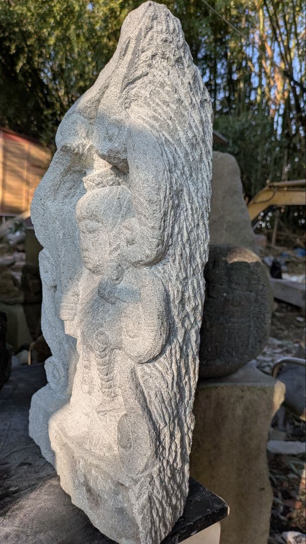 石仏、不動明王、日本制作、倉田辰彦作