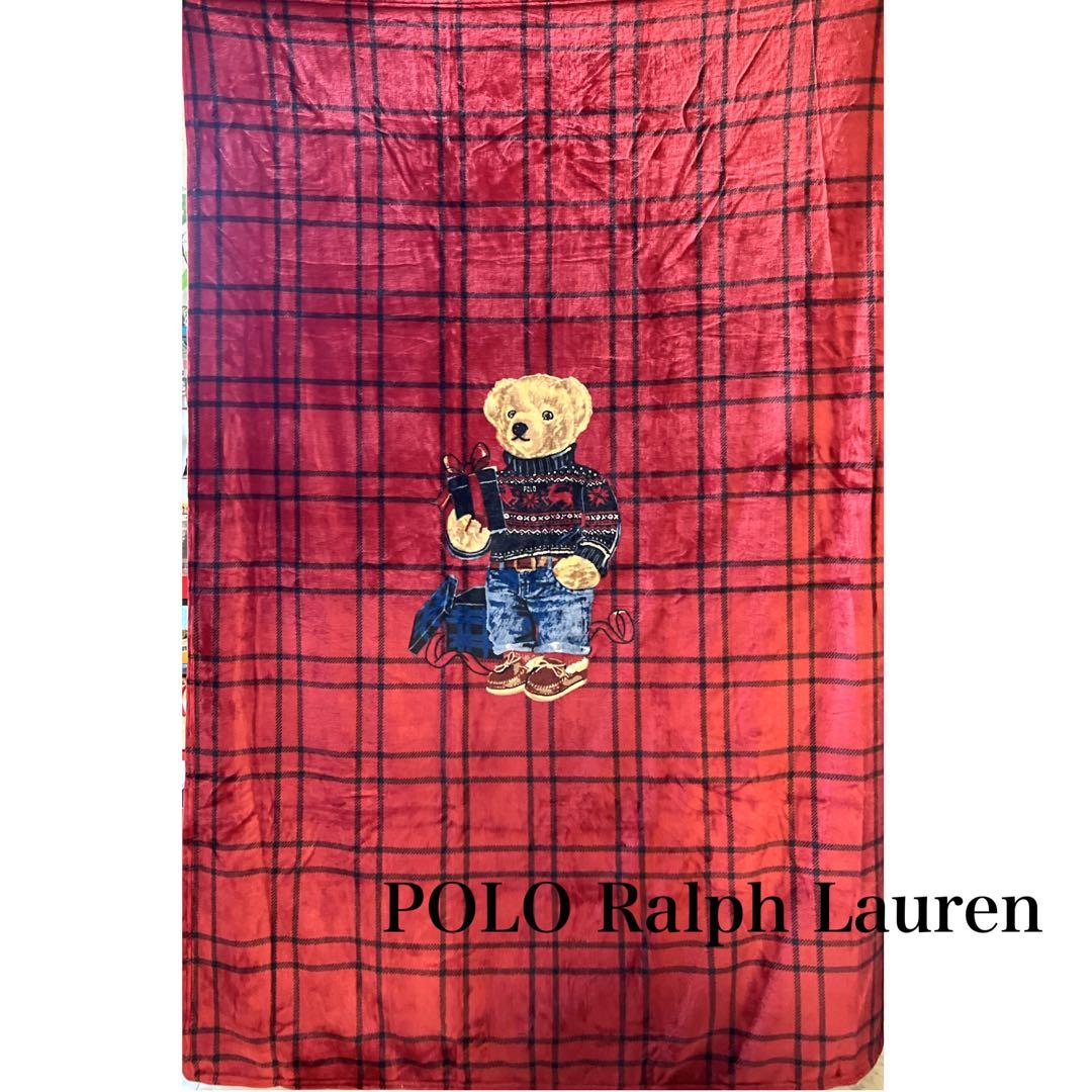 ポロ ラルフローレン ブランケット POLO bear ポロベア クマ 毛布 赤