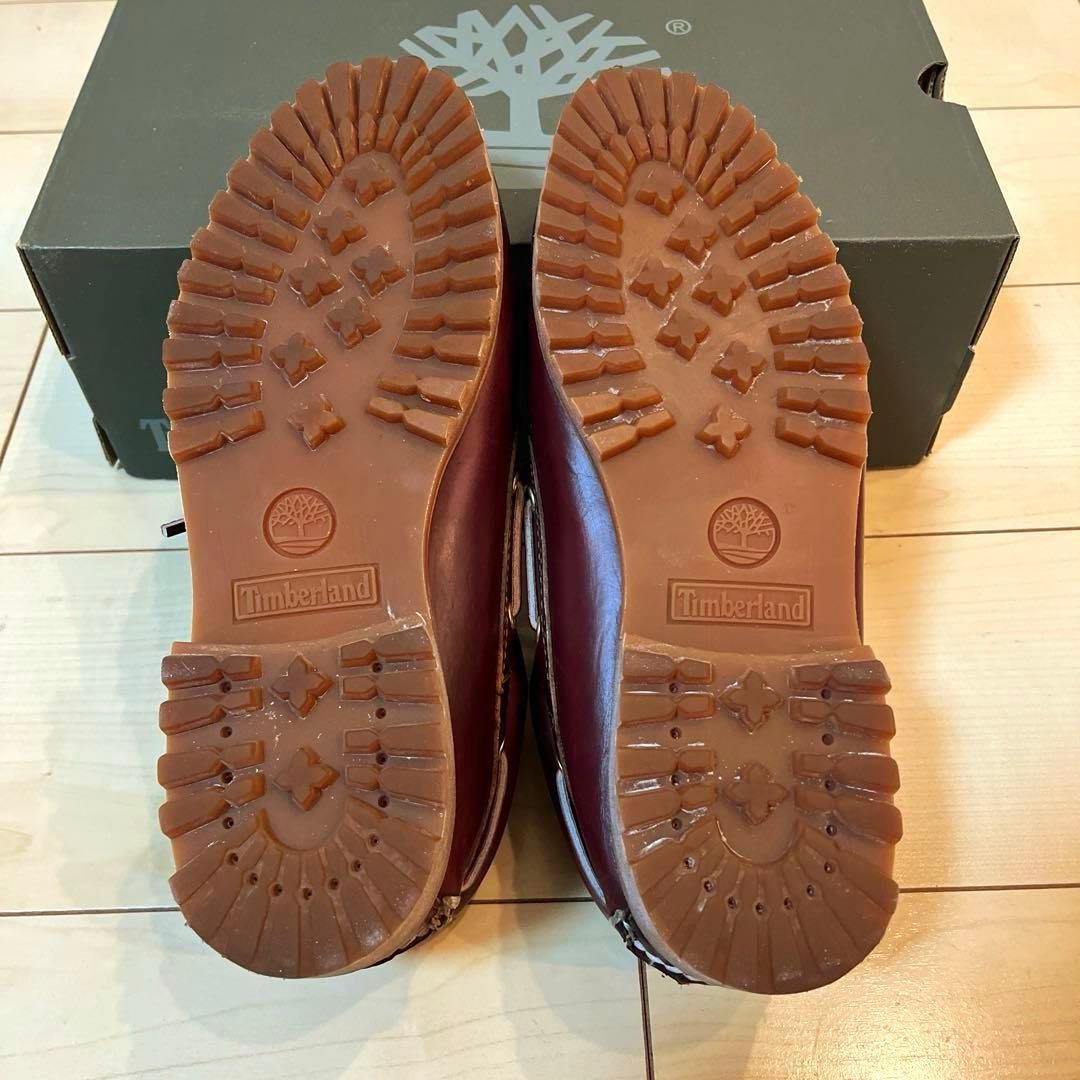 ティンバーランド 3-Eye レザー モカシン バーガンディ 27.0cm