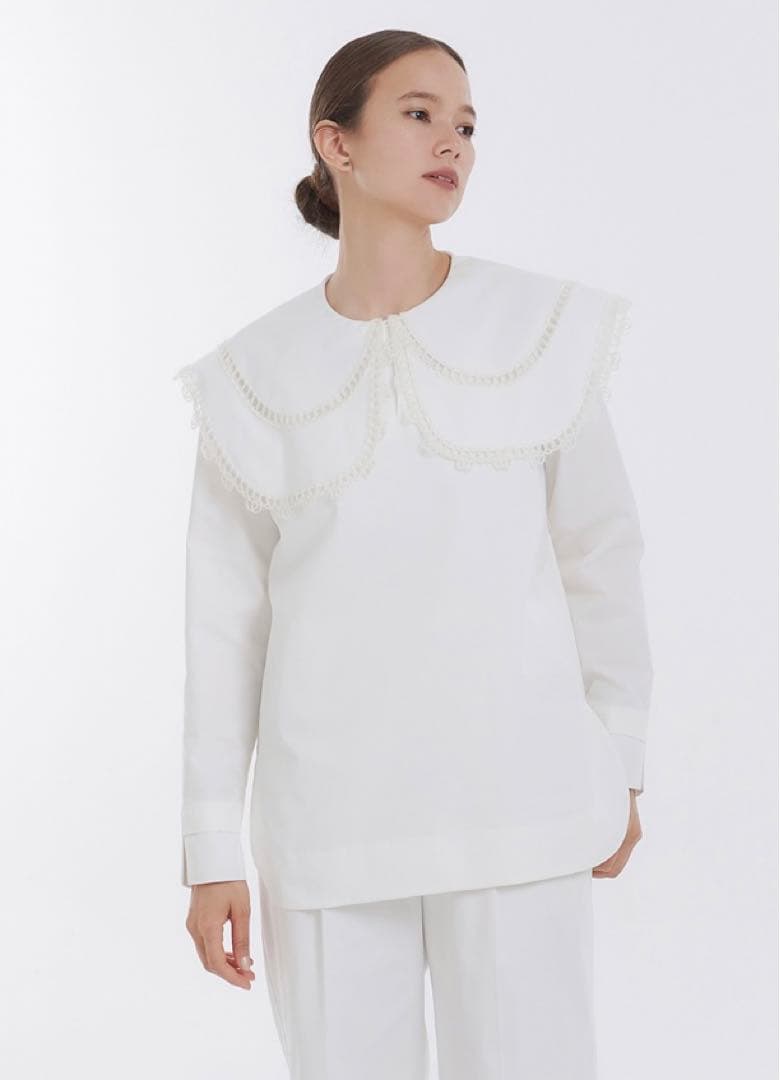 yori ヨリ shirocon ループ刺繍ロングスリーブ【2023AW】