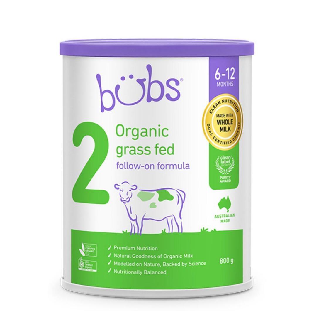 10缶 Bubs バブズ オーガニック 粉ミルク ステップ2 FREMON出品 Bubs（バブズ）オーガニック粉ミルク ステップ2（6～12カ月）大缶 800g