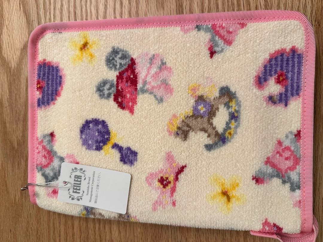 フェイラー 限定ベビーシャワー柄 ベビーピンク マルチケース Lサイズ