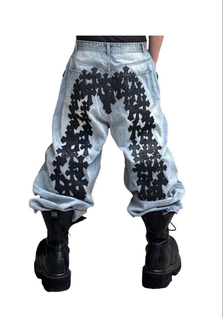 【RYE CHASIN】 CROSS PATCH ART BAGGY DENIM RYE CHASIN ライチェイシン｜Cross Patch Art Baggy Denim クロス