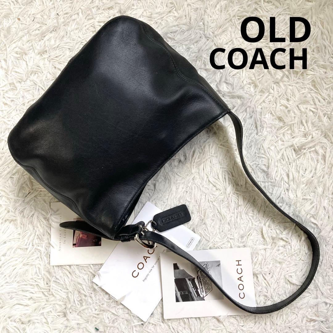 極美品 vintage coach old archive hobo Black