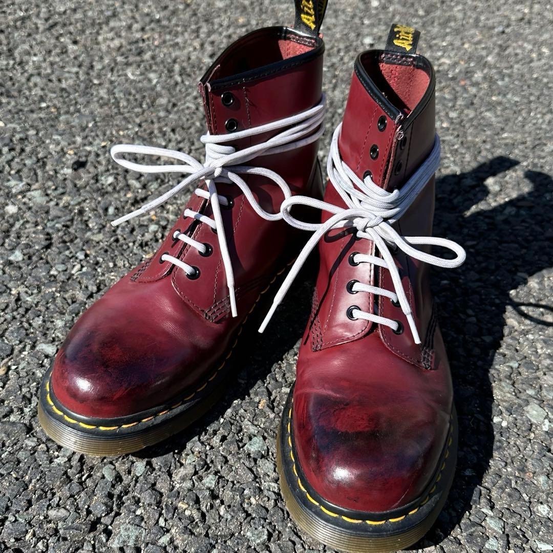 ドクターマーチン8ホール UK9 28.0 Dr.martens チェリーレッド - メルカリ