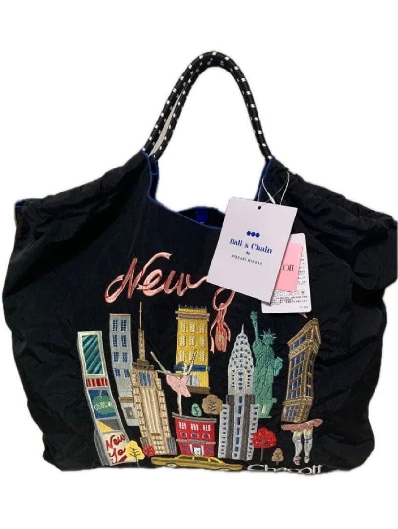 チャコット ボールアンドチェーン ニューヨーク柄 ブラック L新品 正規