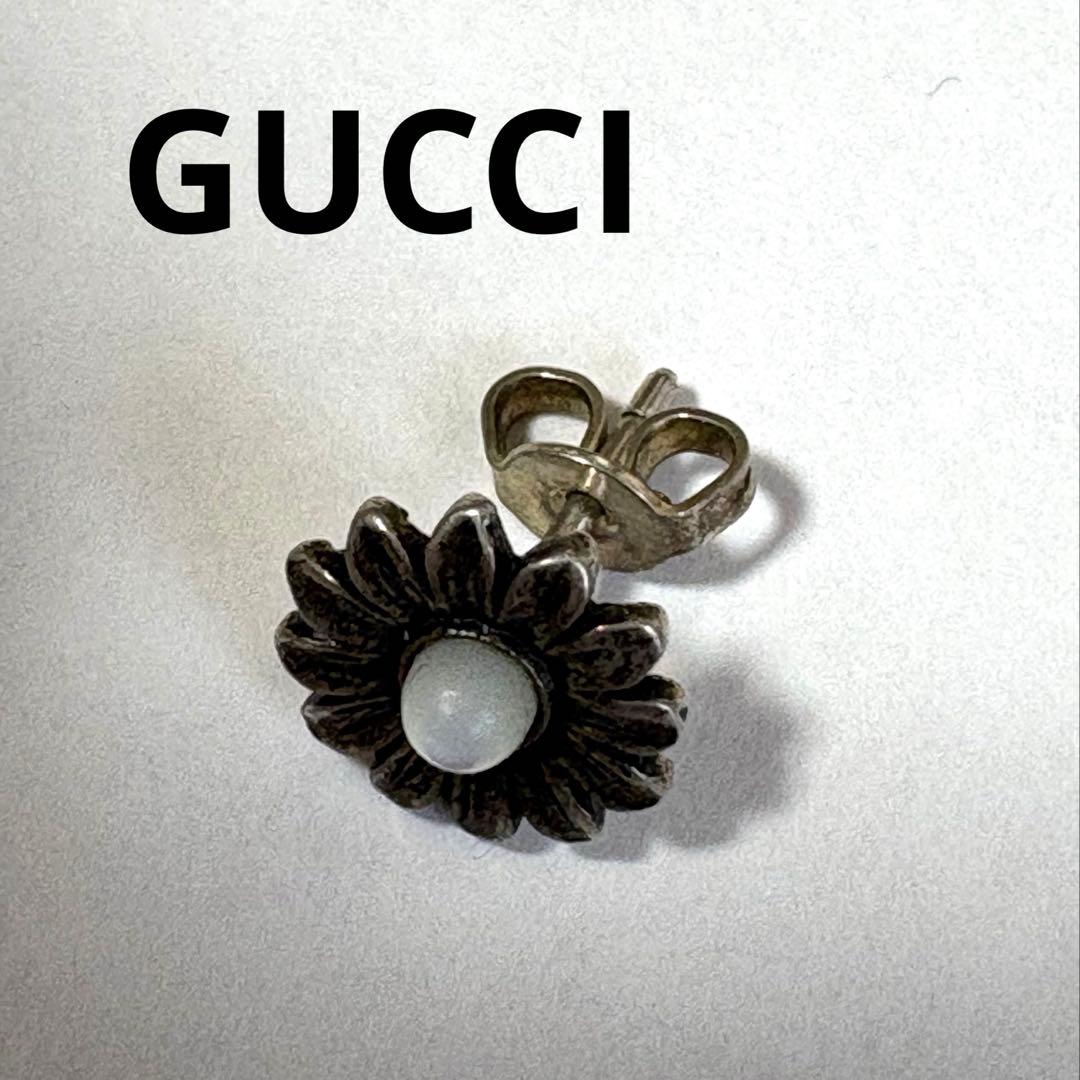 GUCCI ピアス 片耳のみ フラワー シルバー 正規品 - メルカリ