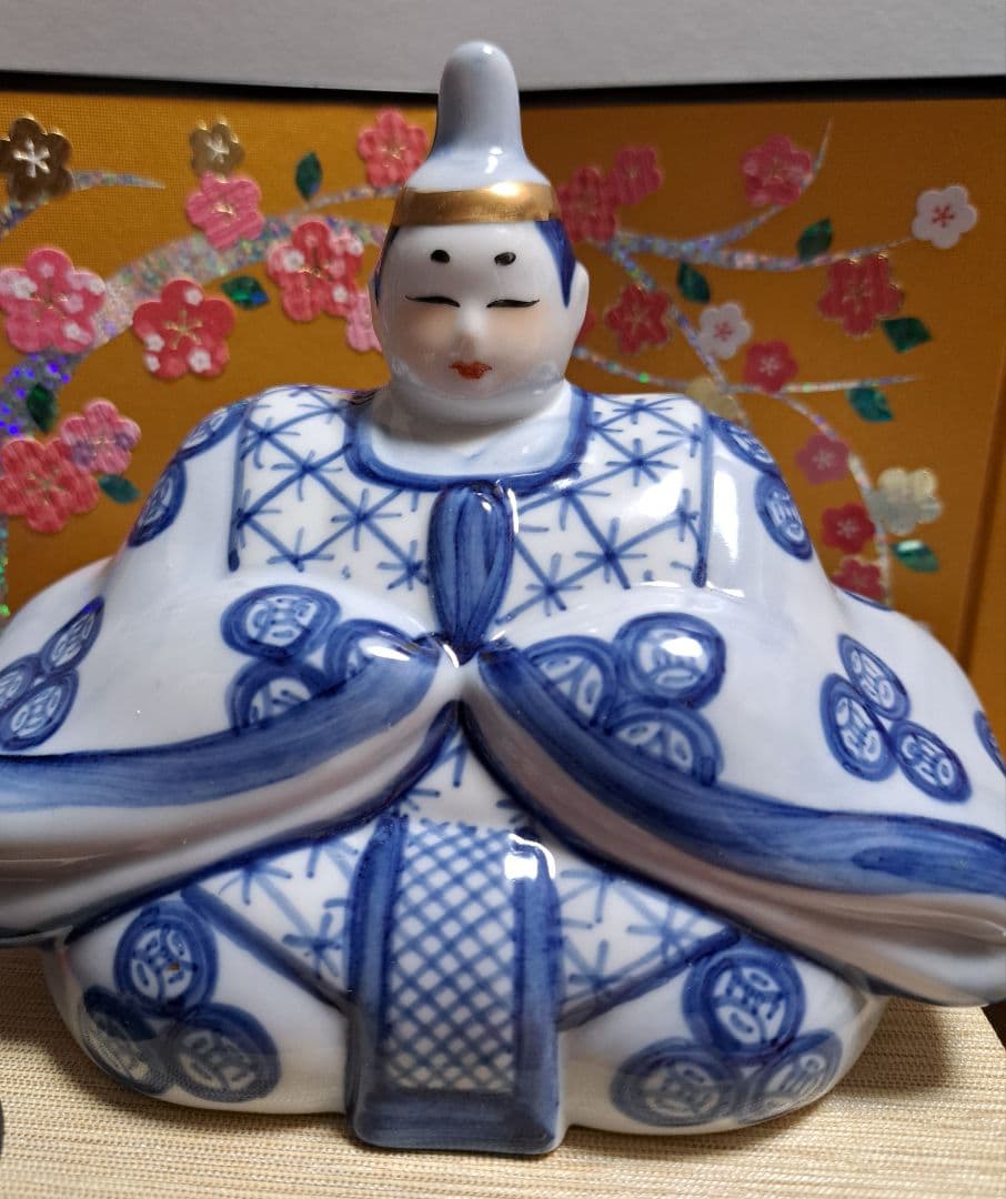 HO328さま専用 特価 k-③ 九谷焼 ひな人形 5号 親王飾り 染付 - メルカリ