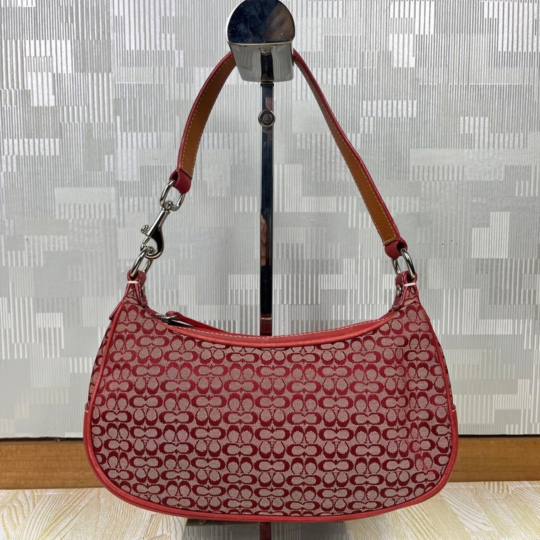 Coach コーチ アクセサリーポーチ シグネチャー レッド 赤 - メルカリ