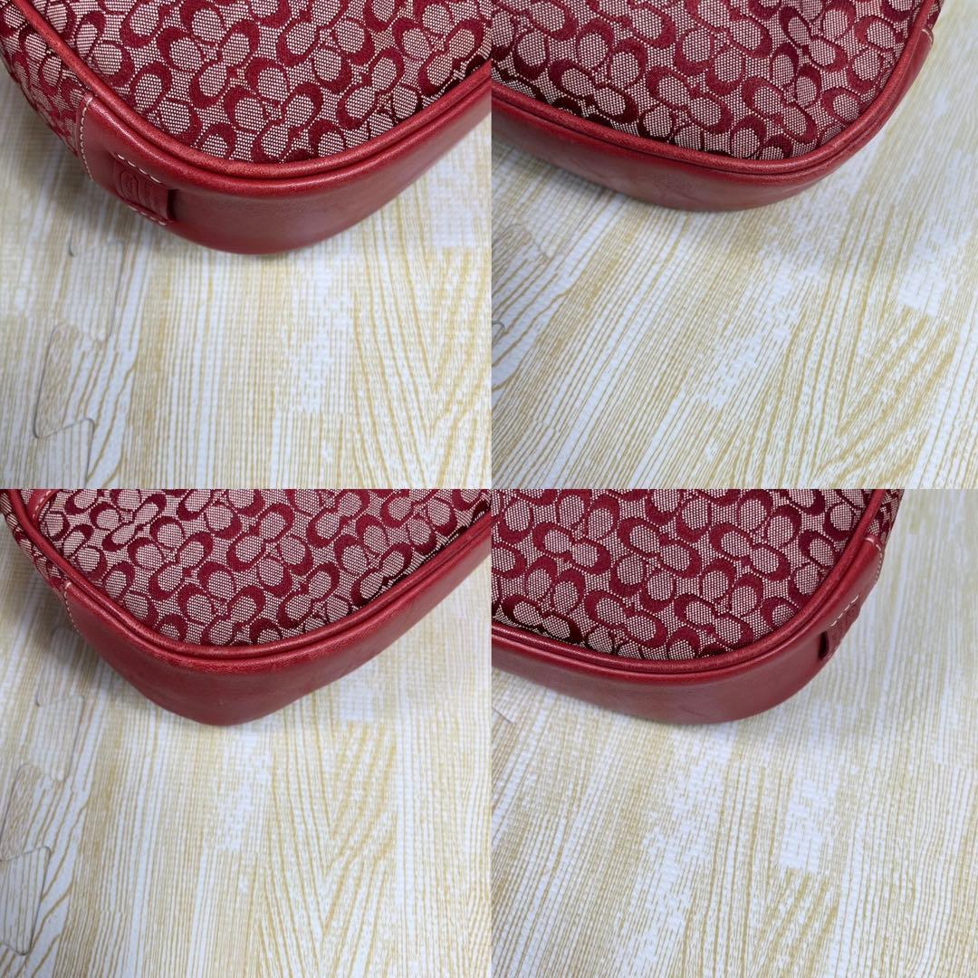 Coach コーチ アクセサリーポーチ シグネチャー レッド 赤 - メルカリ