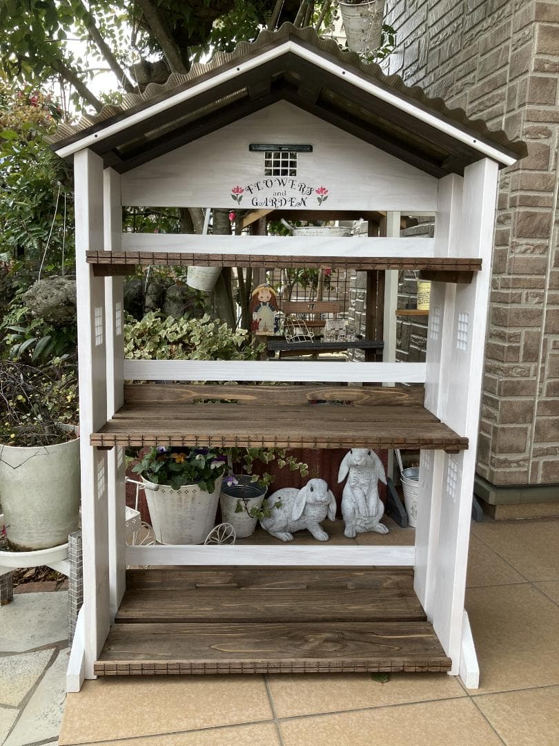 No18 ⭐︎Alphonse✩専用商品三角お屋根 4段 Whiteを棚3段加工 - メルカリ