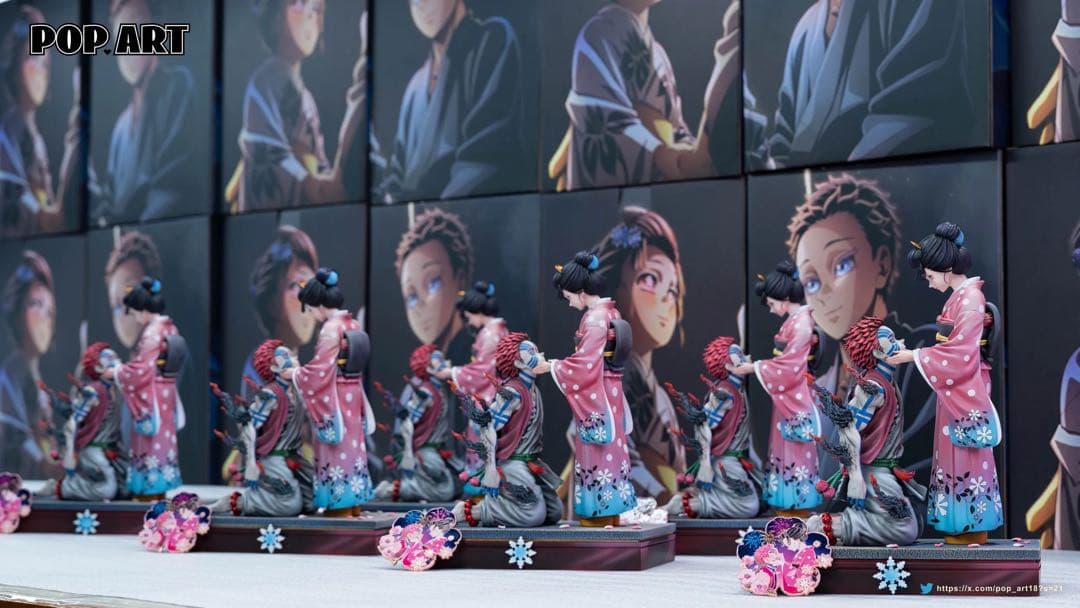 しゅんぼさん専用鬼滅の刃猗窩座と恋雪ガレージキット フィギュア