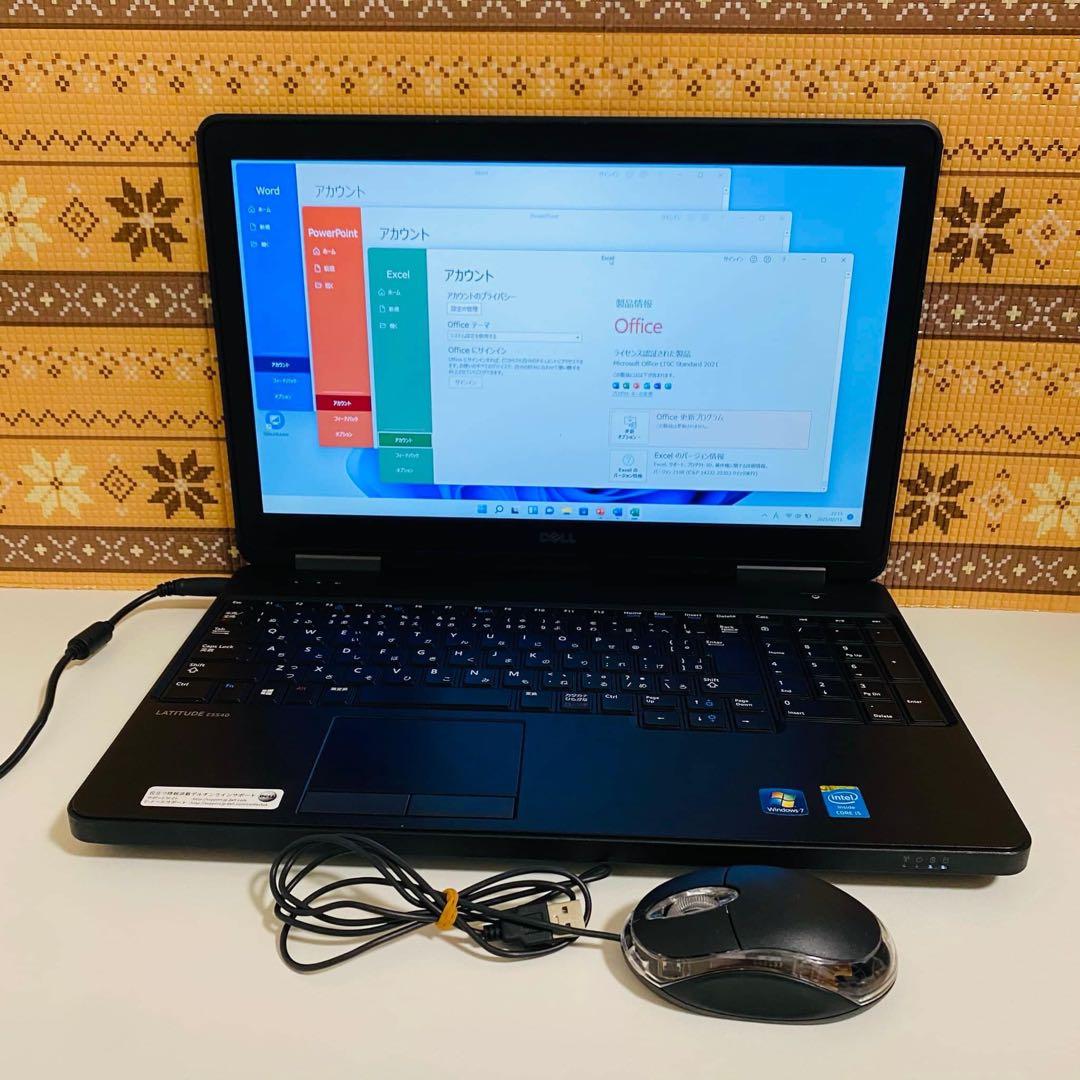 Y496 DELLノートパソコンWEBカメラi5高速Windows11オフィス付