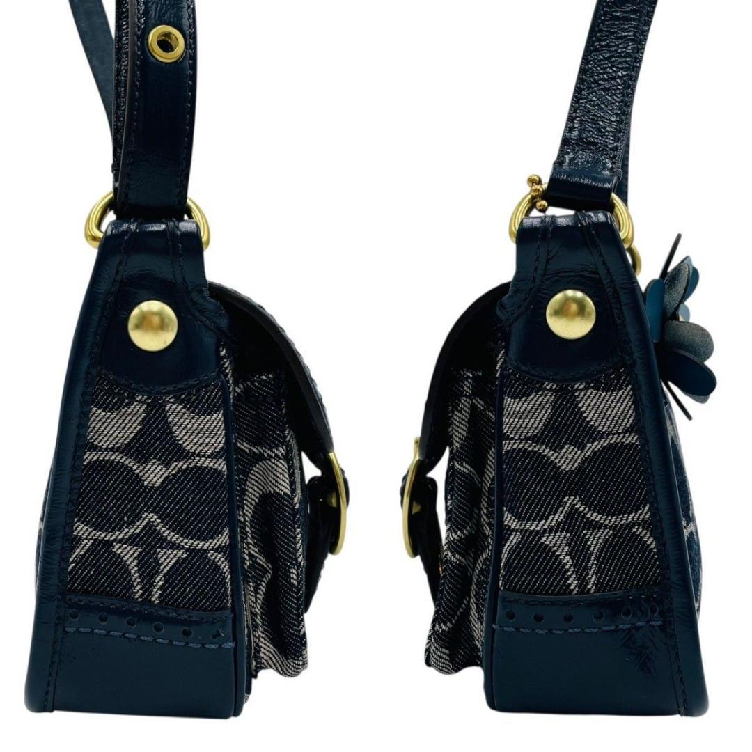 美品 コーチ ショルダーバッグ デニム シグネチャー ソーホー 12534