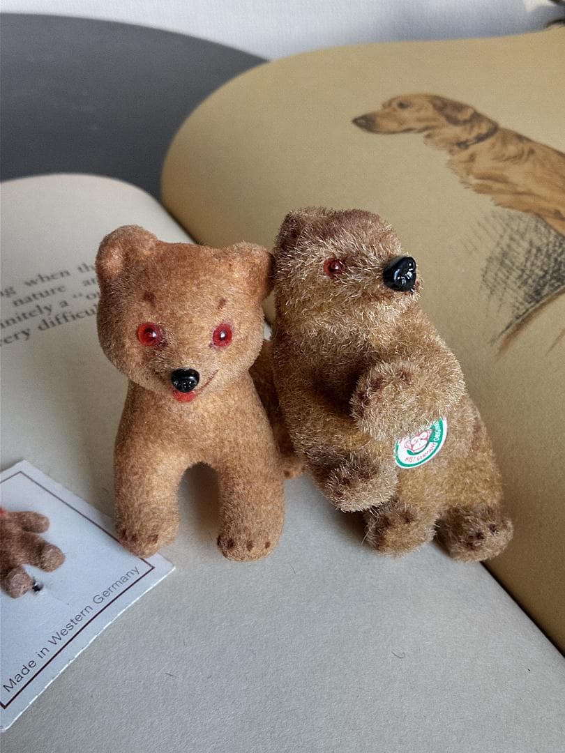 ★陽気な熊さん　ハッピースマイルのベア２点　ドイツ　アンティーク　WAGNER ☆陽気な熊さん ハッピースマイルのベア2点 ドイツ アンティーク