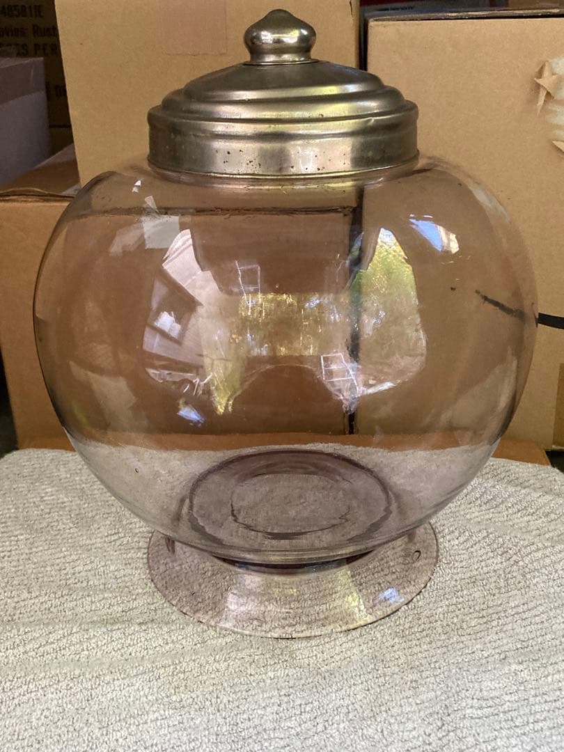 ぼってり美しい 薄紫の地球瓶 菓子瓶 菓子びん ガラス 昭和レトロ アンティーク 楽天市場】【送料無料】昭和初期のレトロガラスを再現！昭和レトロ