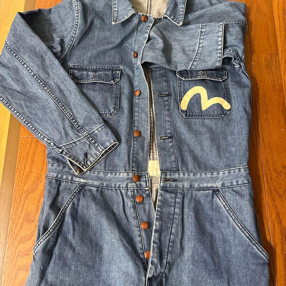 エヴィス/デニムジャンプスーツ/オールインワン/カモメペイント/SIZE