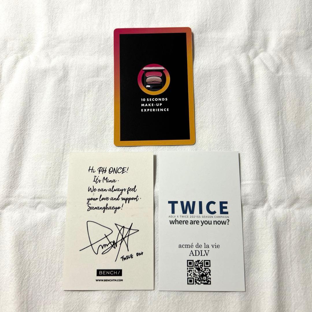 TWICE コラボ AUBE ADLV BENCH 特典 トレカ ミナ - メルカリ