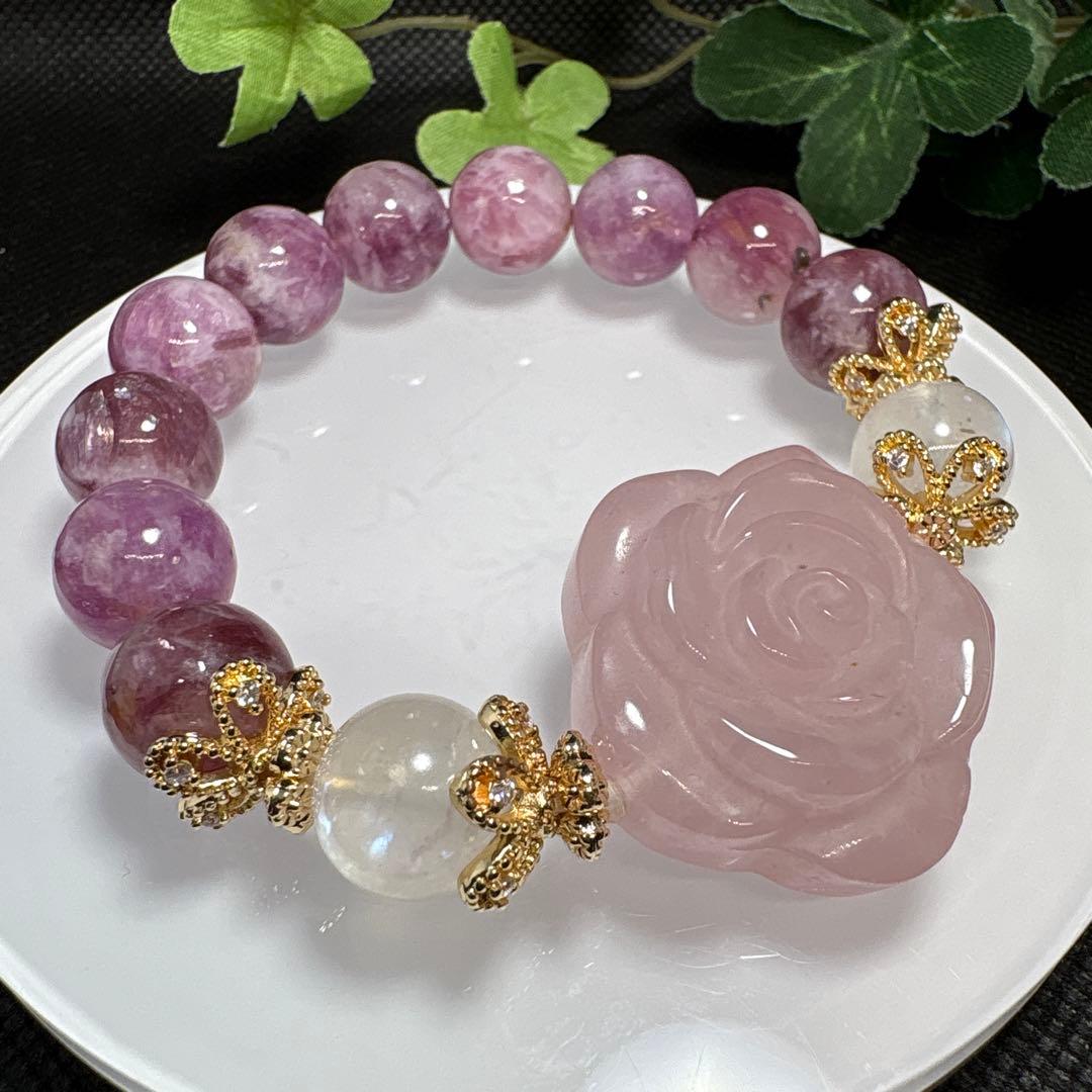 ＊やっちゃん様お取置き7./1＊ローズクォーツ　薔薇　パープルマイカ　マイカイン