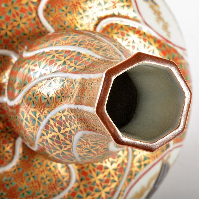 真作】 大杉真司「見つめて富士左馬」油彩 ＋ 金箔・プラチナ箔