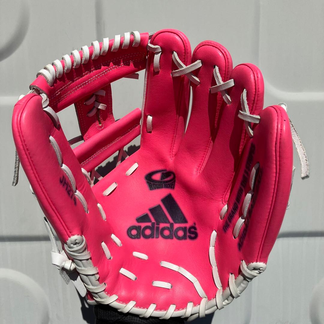 一般 軟式 グローブ オールラウンド 大人用 アディダス ピンク