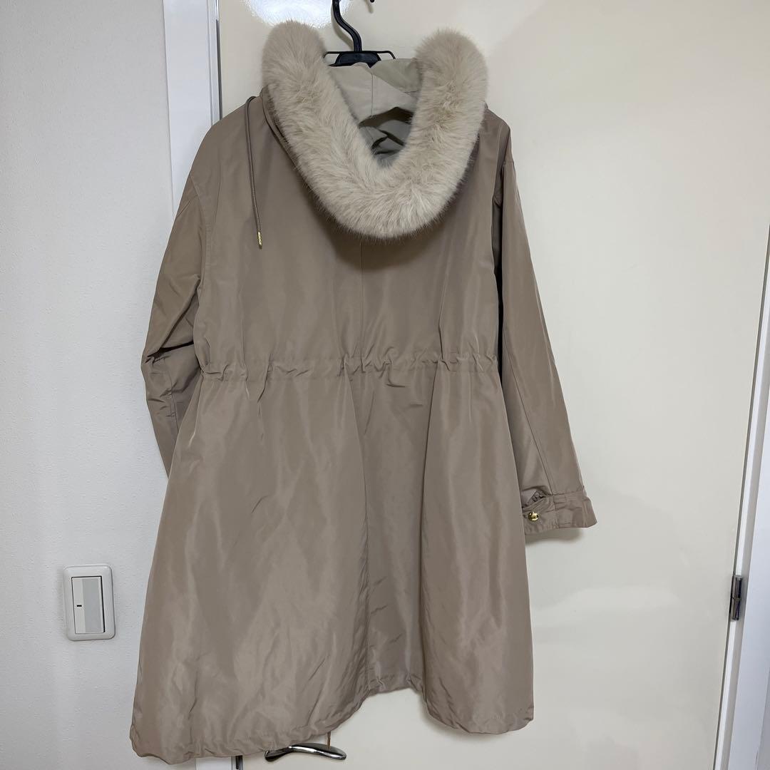 ドゥクラッセ 光沢グログラン・ファー使いモッズコート L - メルカリ