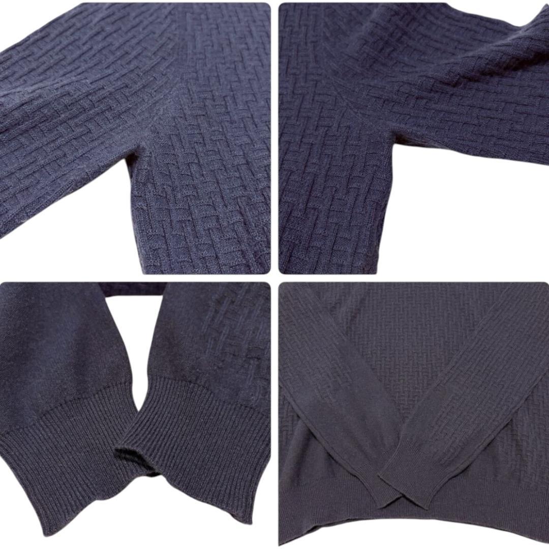 希少サイズXXL《美品・高級》 HERMES カシミヤ100% H総柄