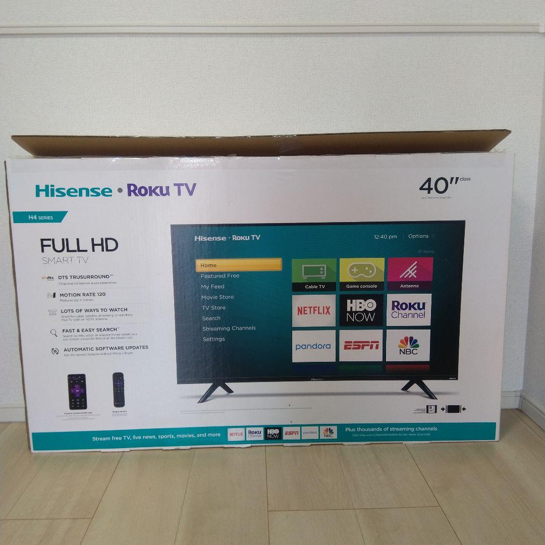 【米国仕様】ハイセンス　フルHD 　40インチ　ネットTV　純正リモコン付き ハイセンス（HISENSE） フルハイビジョン液晶テレビ 40V型 3年保証 2K