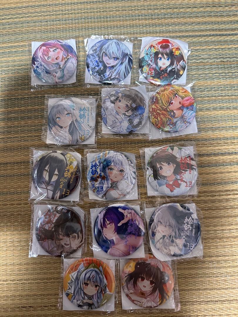 値下)絵師100人展 歴代缶バッジセット