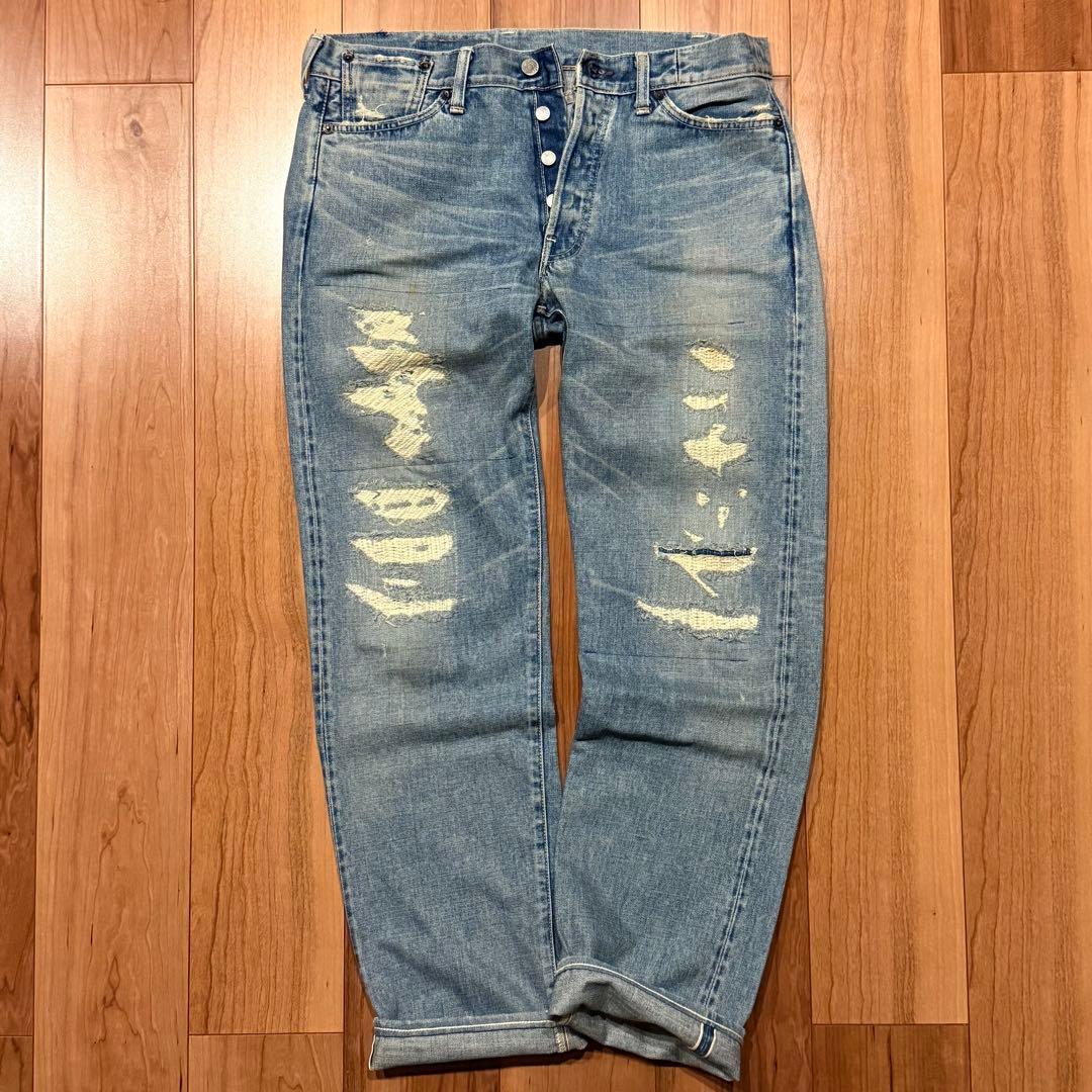 BOROデザインLEVI'S 501XX 1966 W34鬼ヒゲ！ハチノス