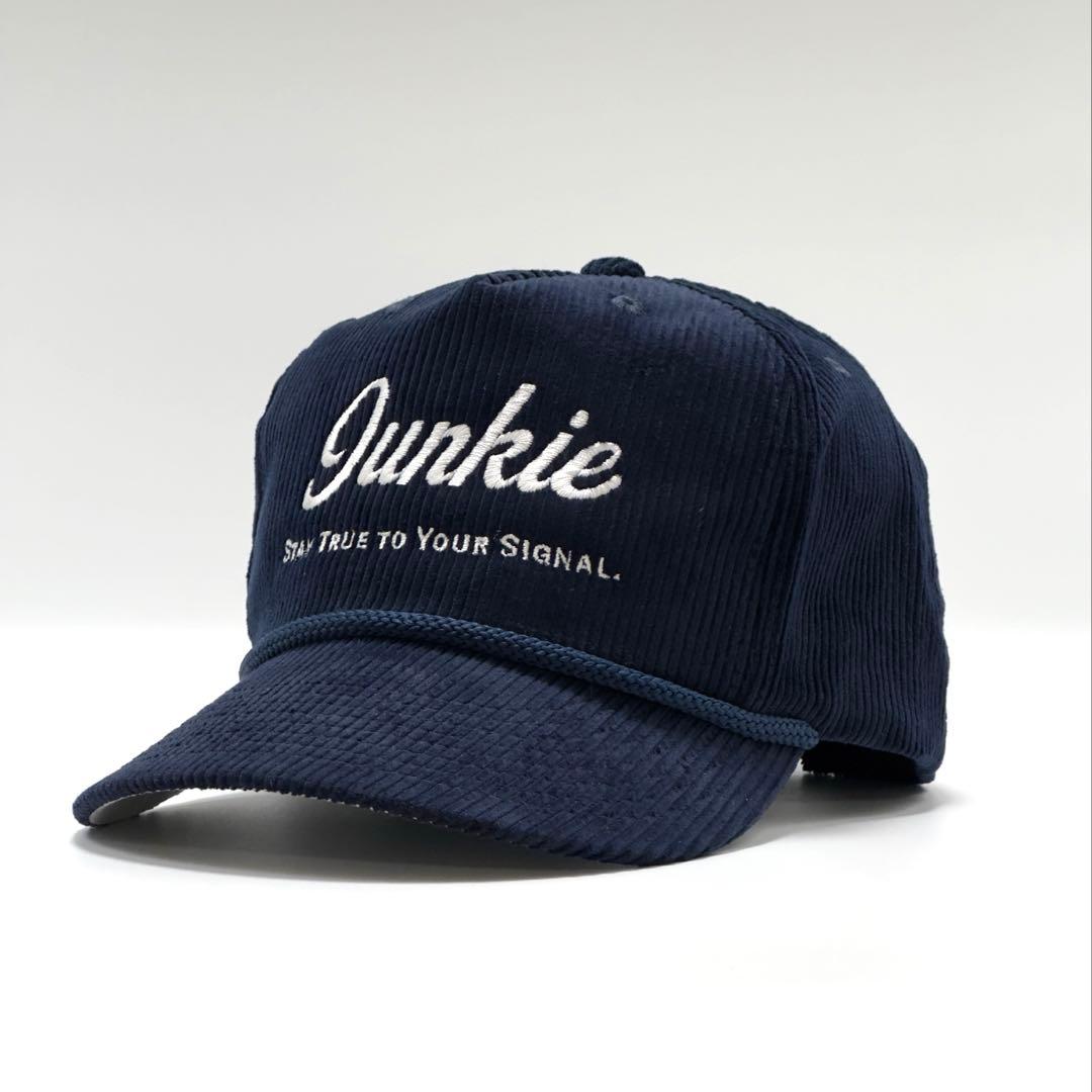 コーデュロイ】Junkie トラッカーキャップ ネイビー ファッション