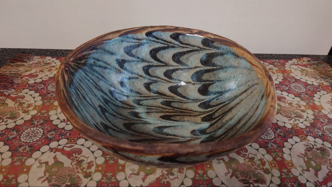 上田恒次作練込鉢