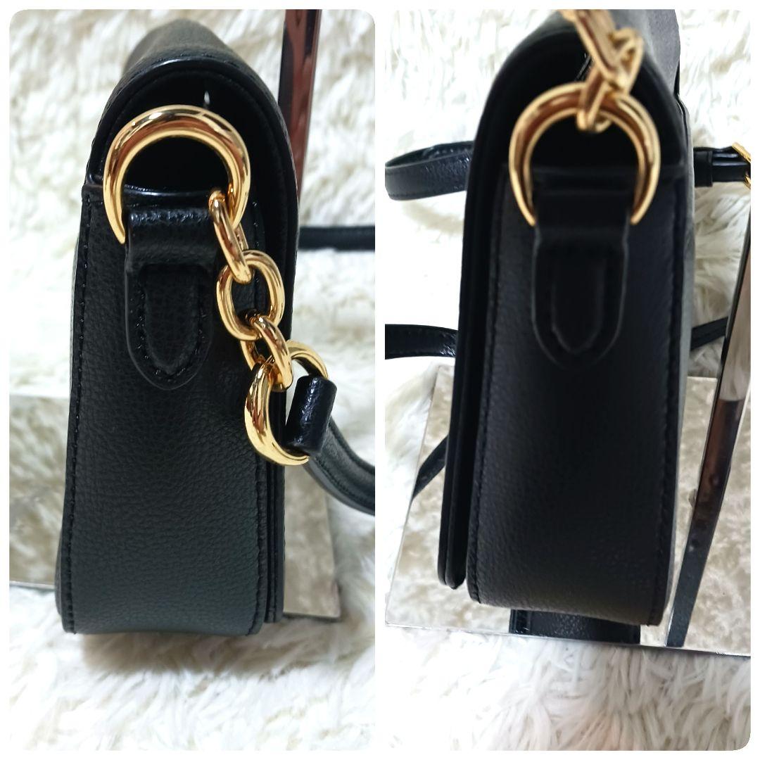 極美品 ローレンラルフローレン レザー ショルダー ロゴ 型押し クロス