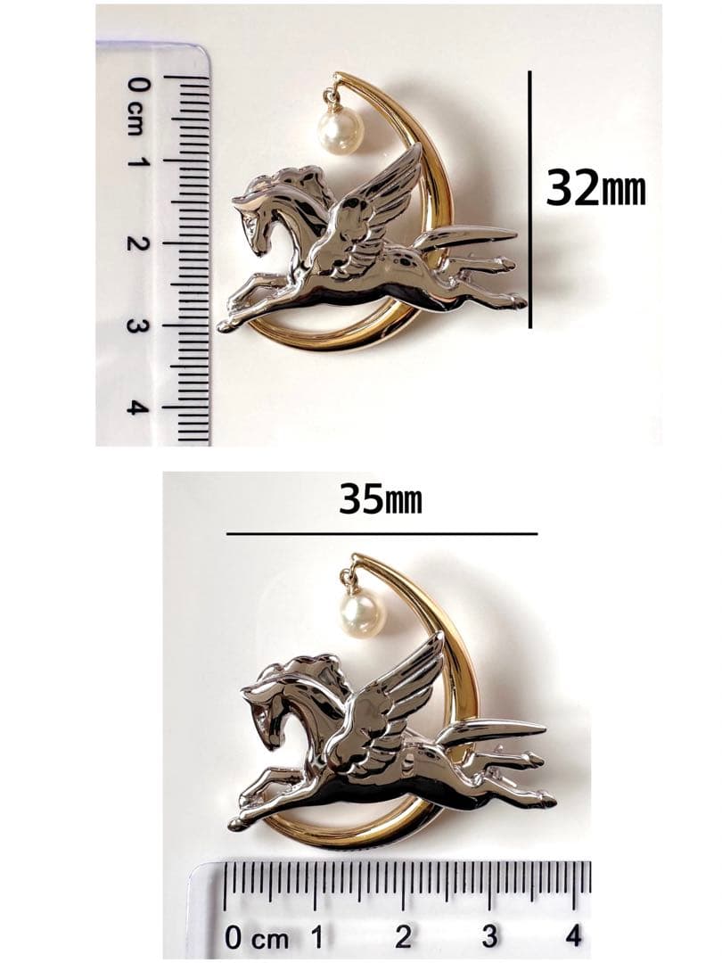MIKIMOTO ペガサスモチーフアコヤベビーパールブローチ K18 SV - メルカリ