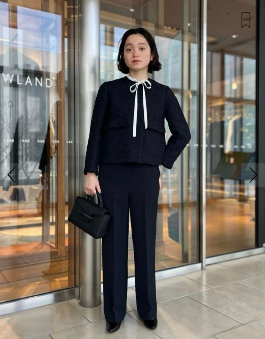 定価1.7万】Ballsey ネイビー ボウタイブラウス 36