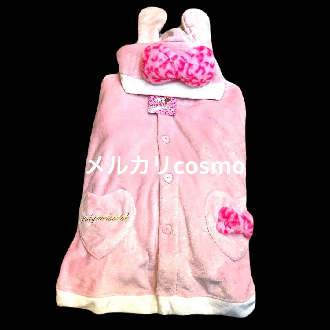 マイメロディ ベイビーメタルクラブ スピンズ ケープ　ピンク うさみみ　ウサ耳 SPINNS サンリオ うさ耳 ケープ ポンチョ マイメロディ ピンク ヒョウ