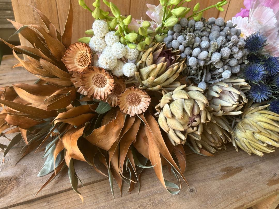 ✨年末お特MIX【C】ラナン スイートピー スターチス スワッグ 生花