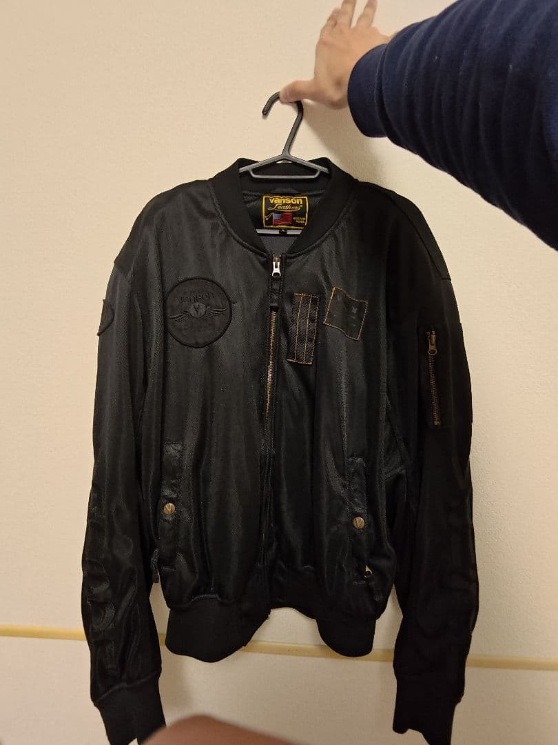 春夏 VANSON メッシュ ジャケット ブラック vs578rs XL MA1 - メルカリ