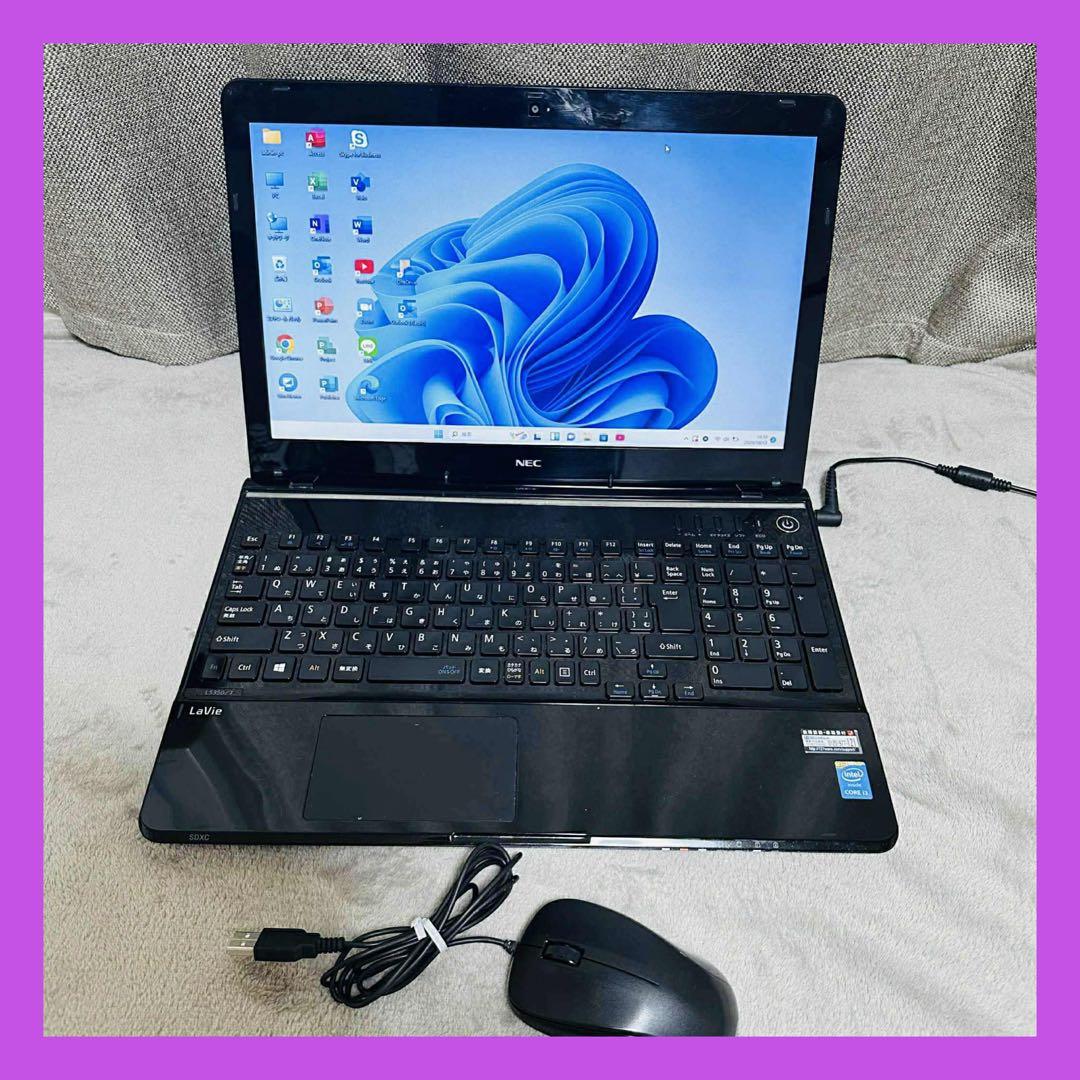 S150 NECノートパソコンSSDサクサク動く Windows11オフィス付き - メルカリ
