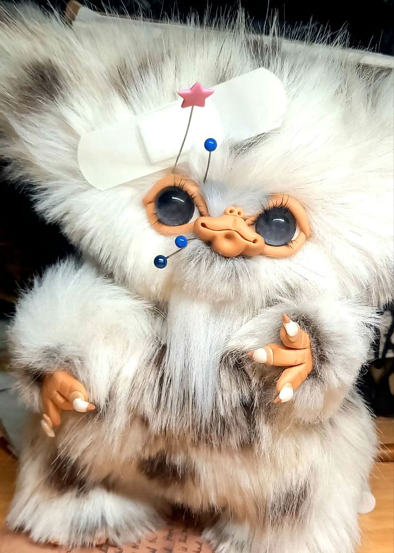 ハンドメイド・可動Big長毛ベビさんのお人形・アートドール