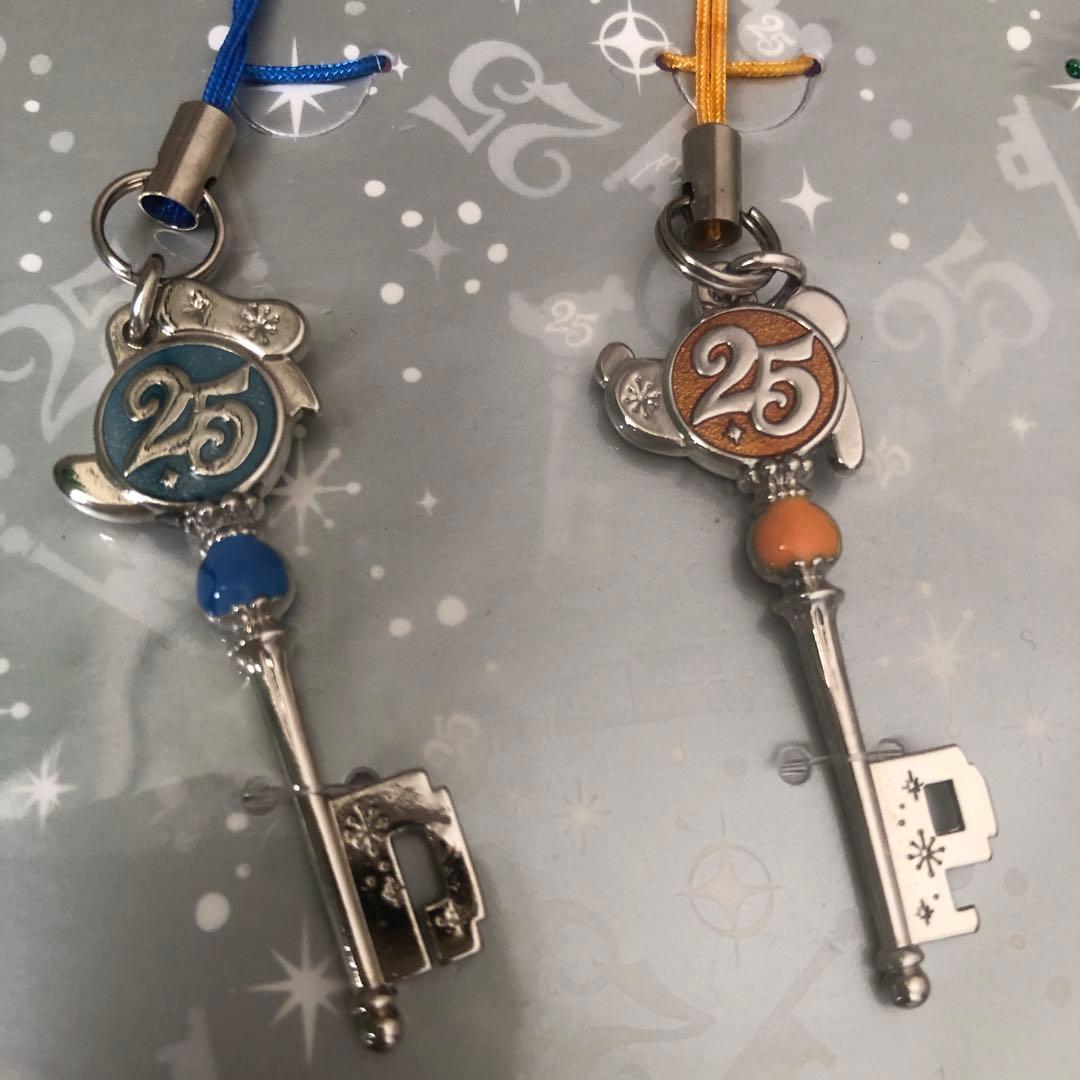 東京ディズニーランド 25周年 ストラップ ドリームキャラクター 鍵型