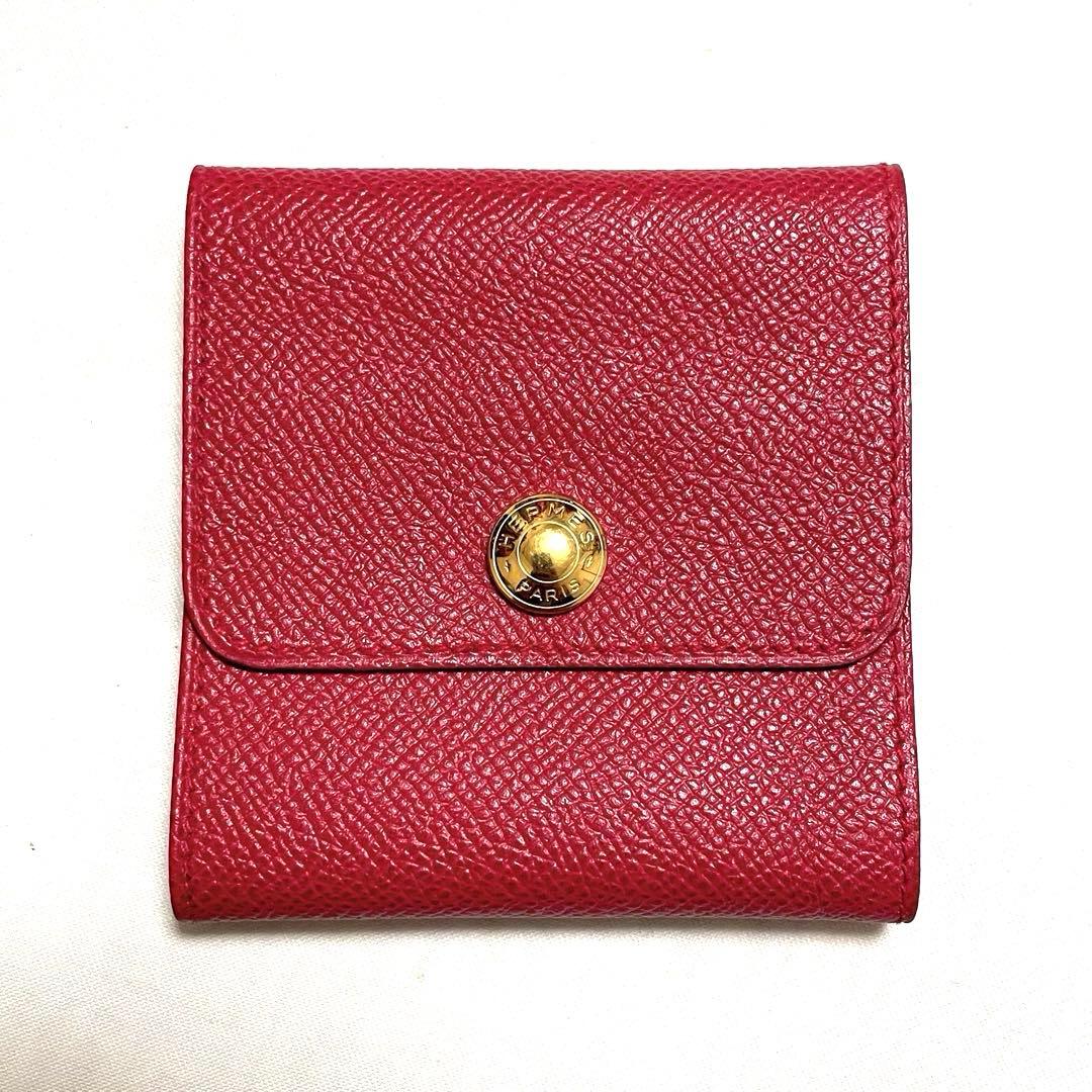 極美品】HERMES アラジフ ポストイットケース セリエボタン 赤 - メルカリ
