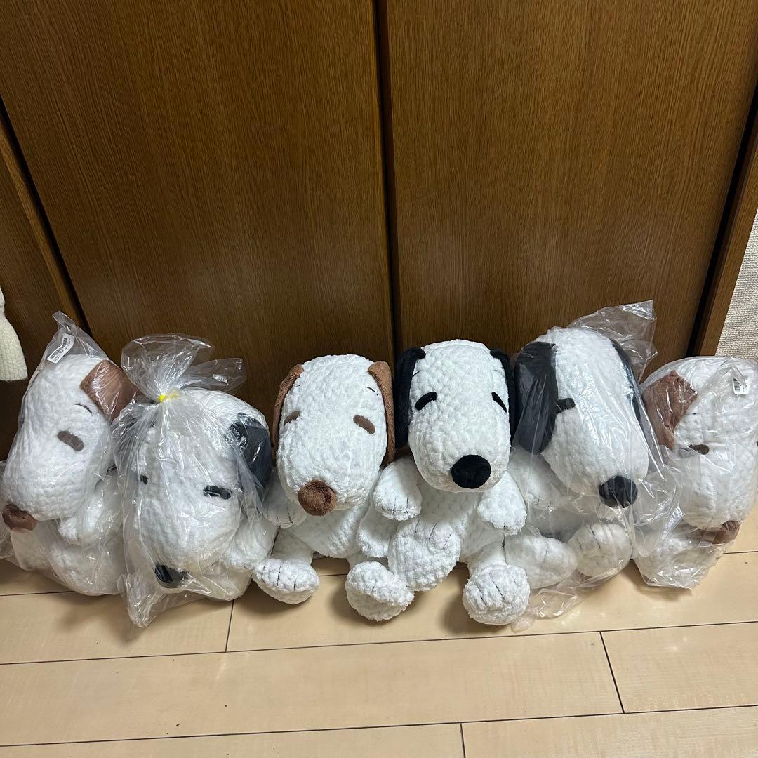 SNOOPY スヌーピー ぬいぐるみ等6点 キラキラ素材とカラフルな色使いのぬいぐるみ！セガプライズ「SNOOPY
