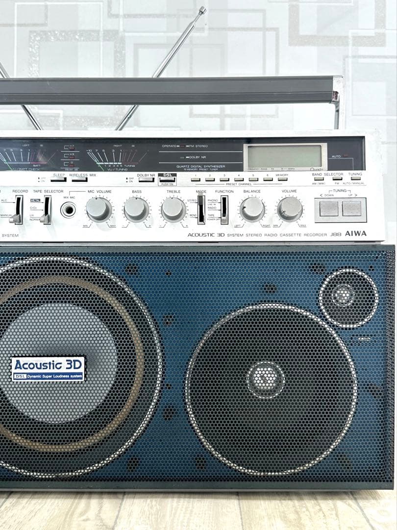 動作品|AIWA アイワ ラジカセ CS-J88 ラジオ 昭和レトロ - メルカリ