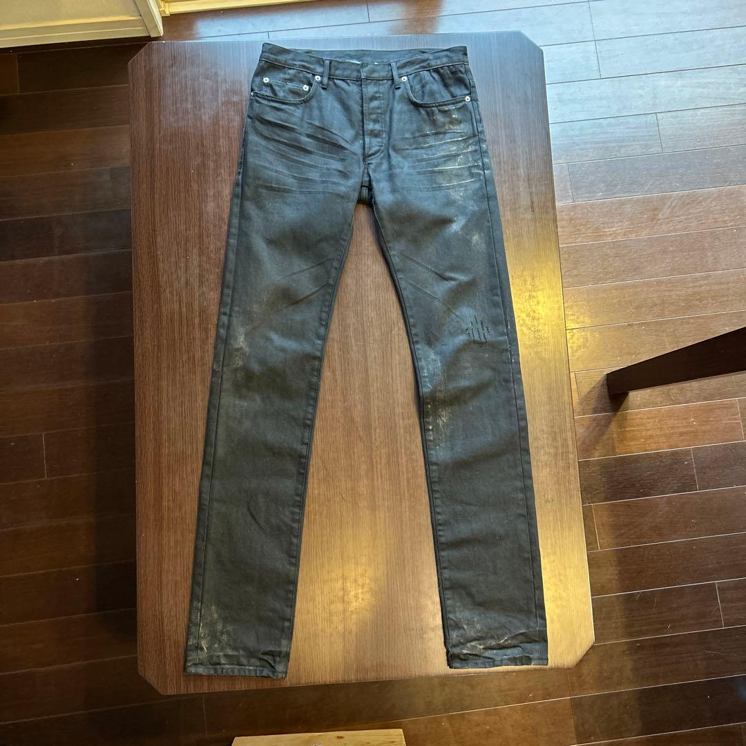 ディオールオム07SSエディ期路面店限定グラファイトコーティングデニム