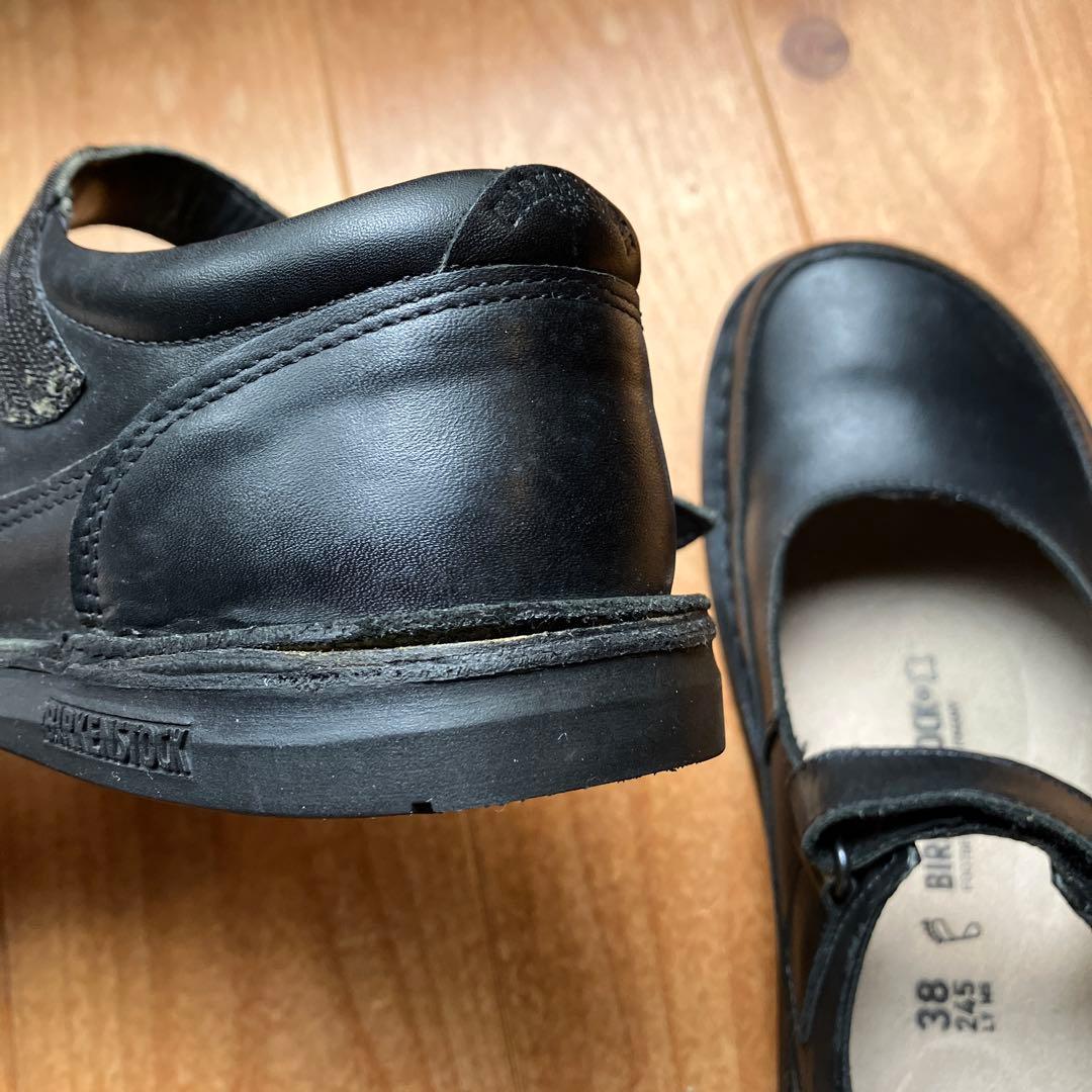 美品 ビルケンシュトック JUNE ストラップシューズ 24.5 本革 黒