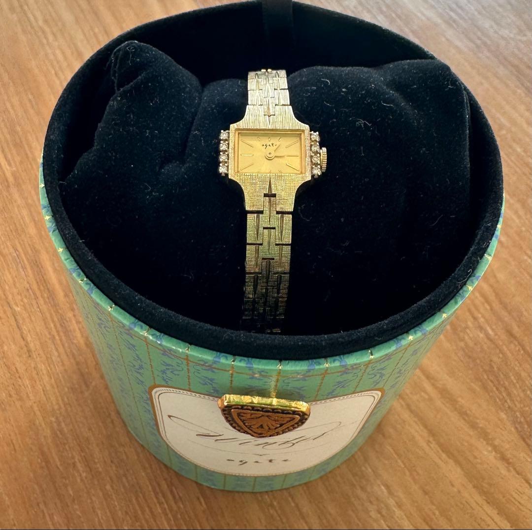 美品　agete 限定品　腕時計　稼働品　0.08ctのダイヤ付き Limited Edition》ゴールドウォッチ | アガット(agete) | マルイウェブ