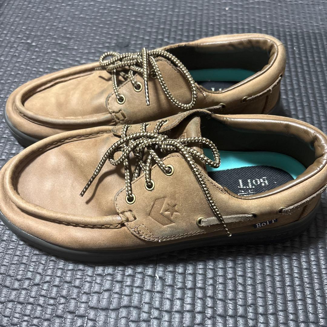 Converse BOTT ブラウン デッキシューズ - メルカリ